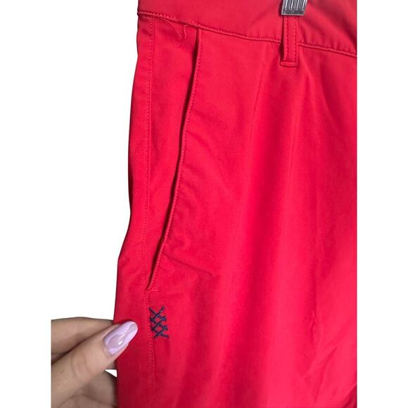 Rhone Resort Shorts Unlined Stretchy Chino Style Pockets In Red Size 40 - Picture 6 of 13